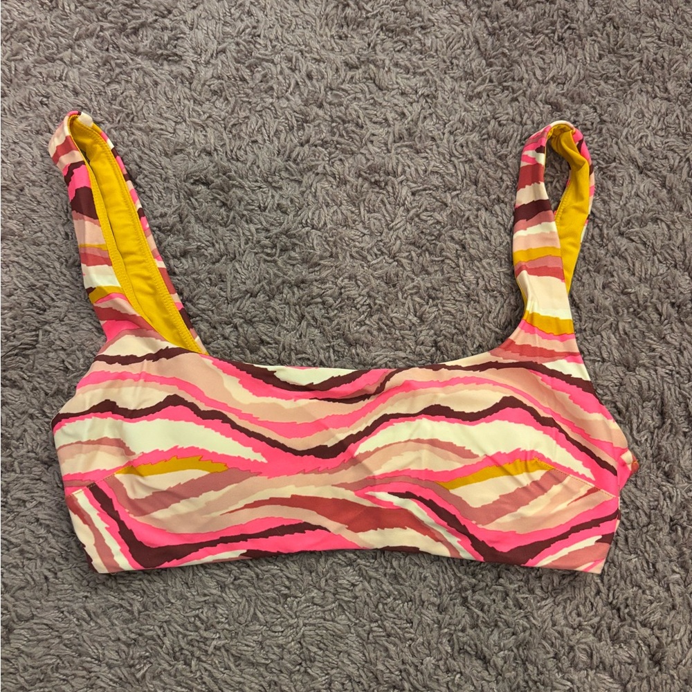 Aerie scoop Colorful Abstract Bikini Top
